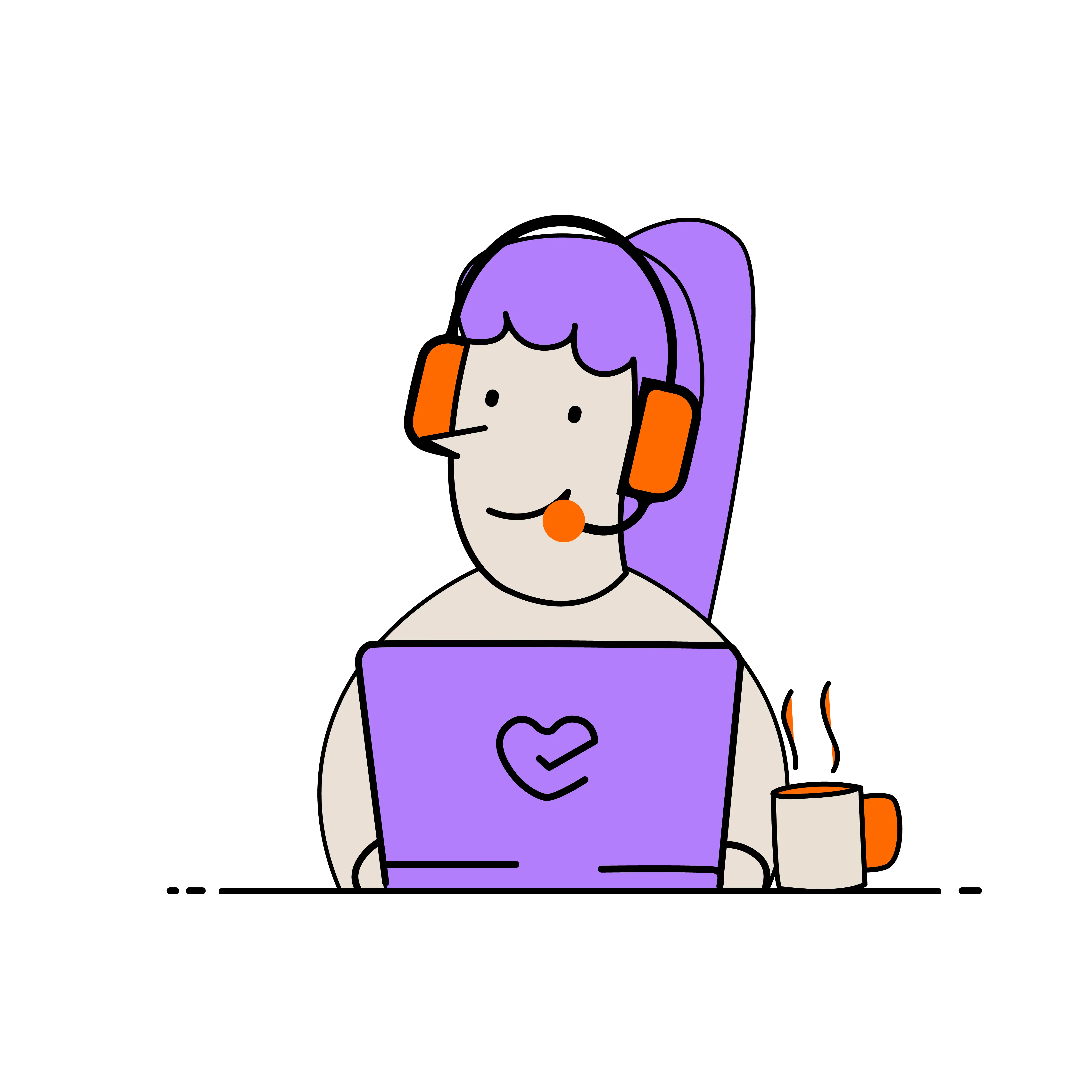 Illustration of customer support agent.